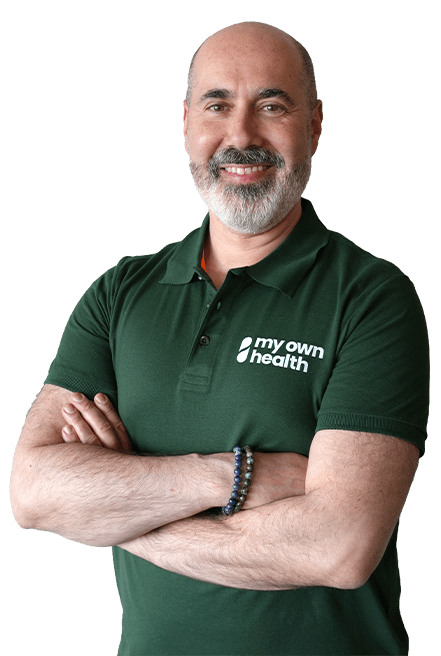 Amos van My Own Health specialist in gepersonaliseerde supplementen en gezondheid